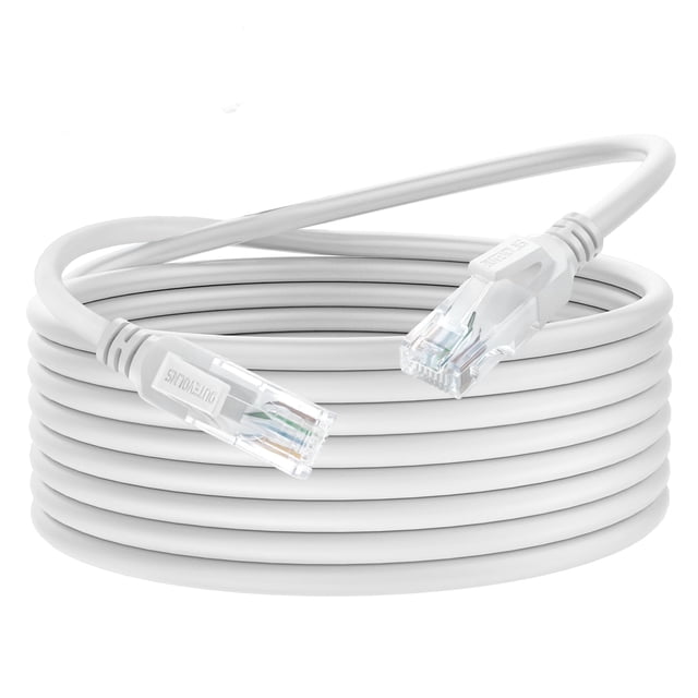 Cable Ethernet Dutevolns de silicona líquida Cat 6, 30 pies, blanco