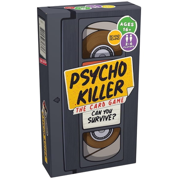 Escape Tabletop Games: Psycho Killer: Third Edition - The Card Game, Can You Survive? Fast-Paced Strategic Party Game, Ages 16 , 2-6 Players, 15  Mins