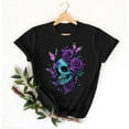 thumbnail image 4 of Sriper Women's Halloween Witches T-Shirt, Sanderson Sisters Skull , Oversized Short Sleeve, Gothic Vintage, Ropa Para Mujer Black XL, 4 of 4