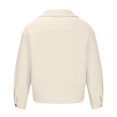 thumbnail image 5 of Aueoeo Men'S Velvet Bomber Jacket Sport Coats Stand Collar Full Zip Sweatwear With Pockets(Available In Big Size) Beige M, 5 of 5