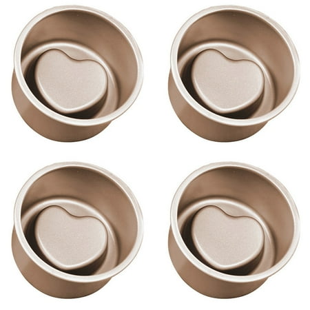

HOMEMAXS 4pcs Heart Shaped Baking Mold Chic DIY Cake Mould Household Baking Mould
