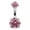 pink, variant on Dangle Belly Button Ring for Women Girls Crystal Navel Barbell Piercing Ring~ --blue