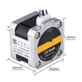 thumbnail image 3 of 34mm Nema 17 Stepper Motor 28N.cm 1.3A 2 Phase Stepper Motor For CNC 3D Printer Engraving Milling Machine, 3 of 6