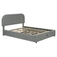 thumbnail image 5 of Euroco Upholstered Full Size Platform Bed with Hydraulic Storage System, Gray, 5 of 16