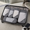 thumbnail image 5 of Packing Cubes Gray 5 Set Compression Travel Luggage Organizer Bags for Suitcase Storage, 5 of 5