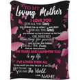 thumbnail image 1 of LHSHID Personalized Lover Name Message Text Blanket to My Loving Mother from Daughter and Son to Me You are The World Hug Blanket Warm Bed Throws, 1 of 5