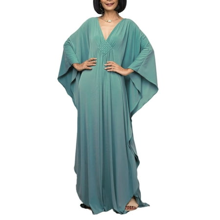Bsubseach Women Casual Kaftan Dress Batwing Sleeve Plus Size Swimsuit Cover up - one size fits most