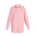 thumbnail image 5 of No Boundaries Sleepwear Button Shirt with Long Sleeves, Women's XS-XXL, 5 of 5