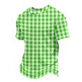 thumbnail image 2 of JULMCOMO Waffle Knit Shirts for Men Striped Crew Neck Short Sleeve Casual Summer T Shirt Loose Fit Comfy Classic Tees Gray L, 2 of 6