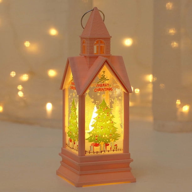 Luces Led Navideñas de Viento - Adornos de Vela de Imitación a Pilas para El Hogar, El Árbol, La Mesa y El Patio - Luz Nocturna Navideña de 16,5 Cm