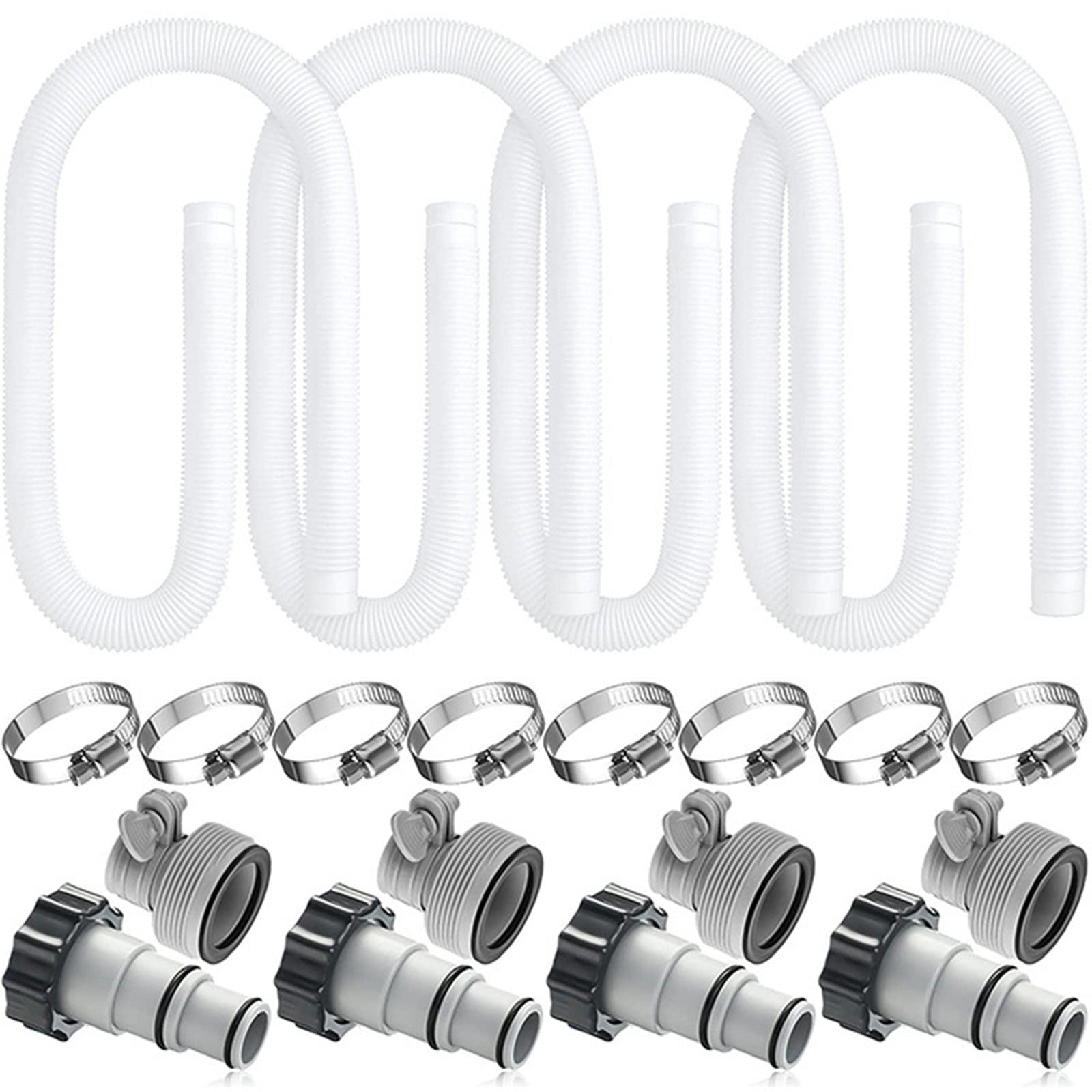 Pool Filter Hose Replacement Kit 1.5 Inches Pool Hose for Above Ground