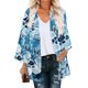 thumbnail image 1 of Cárdigan para mujer, estampado floral, manga abullonada, tipo kimono, holgado, de gasa, informal, para cubrirse, 1 of 5