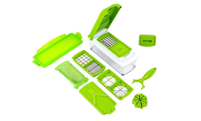 18.3 x 7 x 1.2 cm Genius vegetable and fruit slicer made of plastic mint green Plastic 