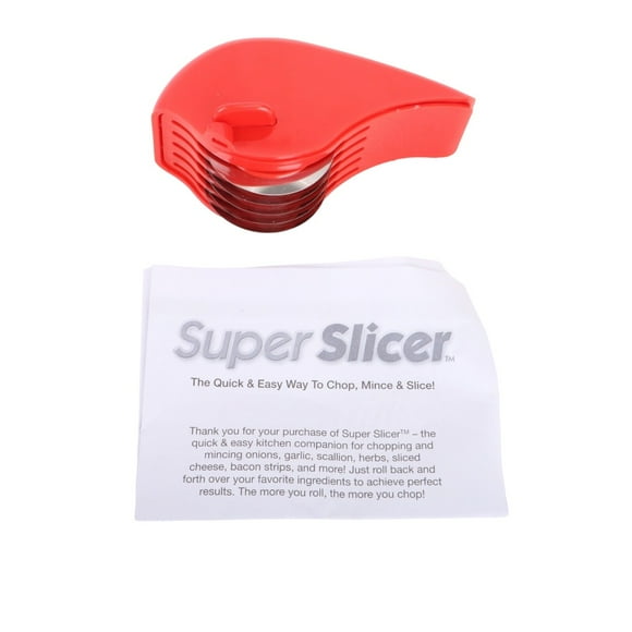 Red Ultimate Super Slicer Rolling 5 Blade Wheel Herb Cutting Slices Noodles