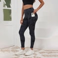 thumbnail image 2 of felwors High Waisted Leggings for Women with Pockets - Tummy Control Capris Yoga Pants for Workout Running Athletic Cycling Blue for Size S, 2 of 4