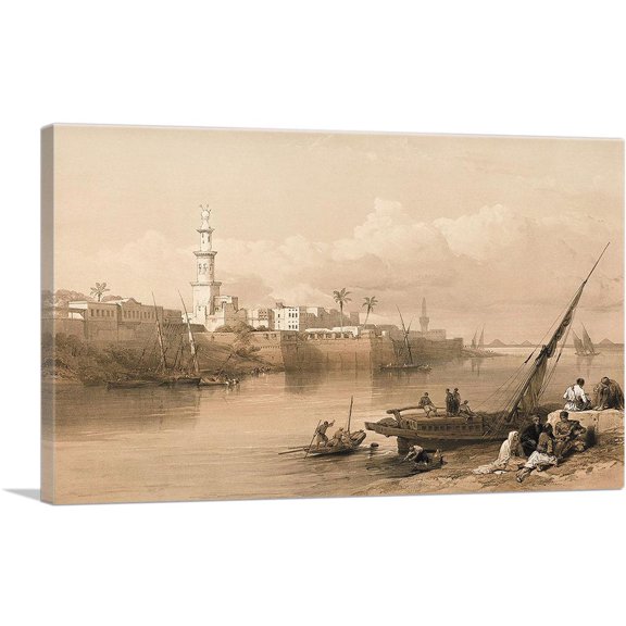 ARTCANVAS The Holy Land Syria Idumean Arabia Egypt And Nubia River Canvas Art Print by David Roberts - Size: 40" x 26" (0.75" Deep)