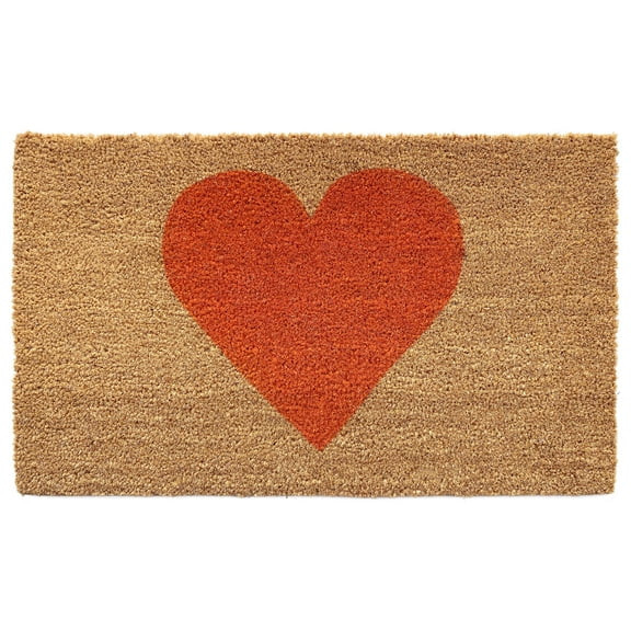 Calloway Mills Orange Heart Doormat, 36" x 72"