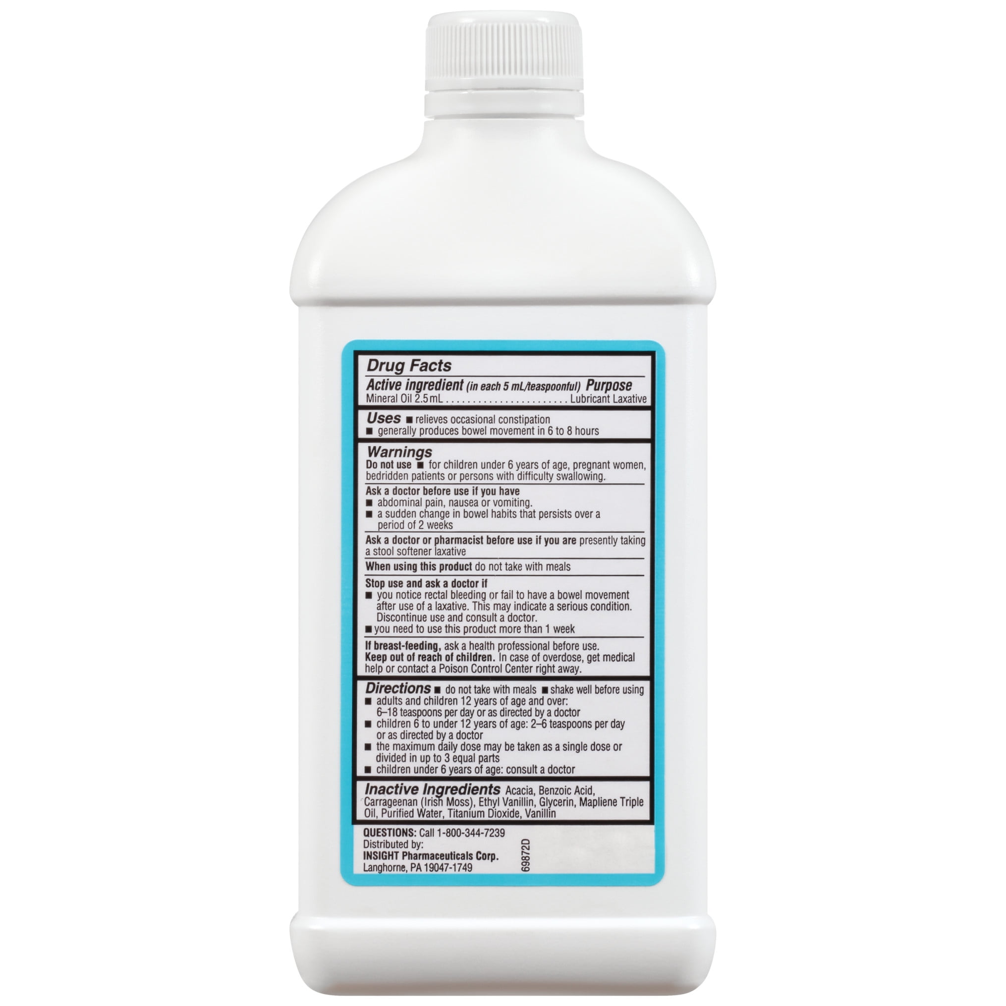Kondremul Lubricant Laxative, Mineral Oil, Plain Flavor, 16 Fl Oz