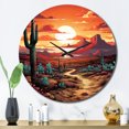 thumbnail image 1 of Designart "Wilderness Heat Nature s Blaze" Landscapes Oversized Wall Clock, 1 of 6