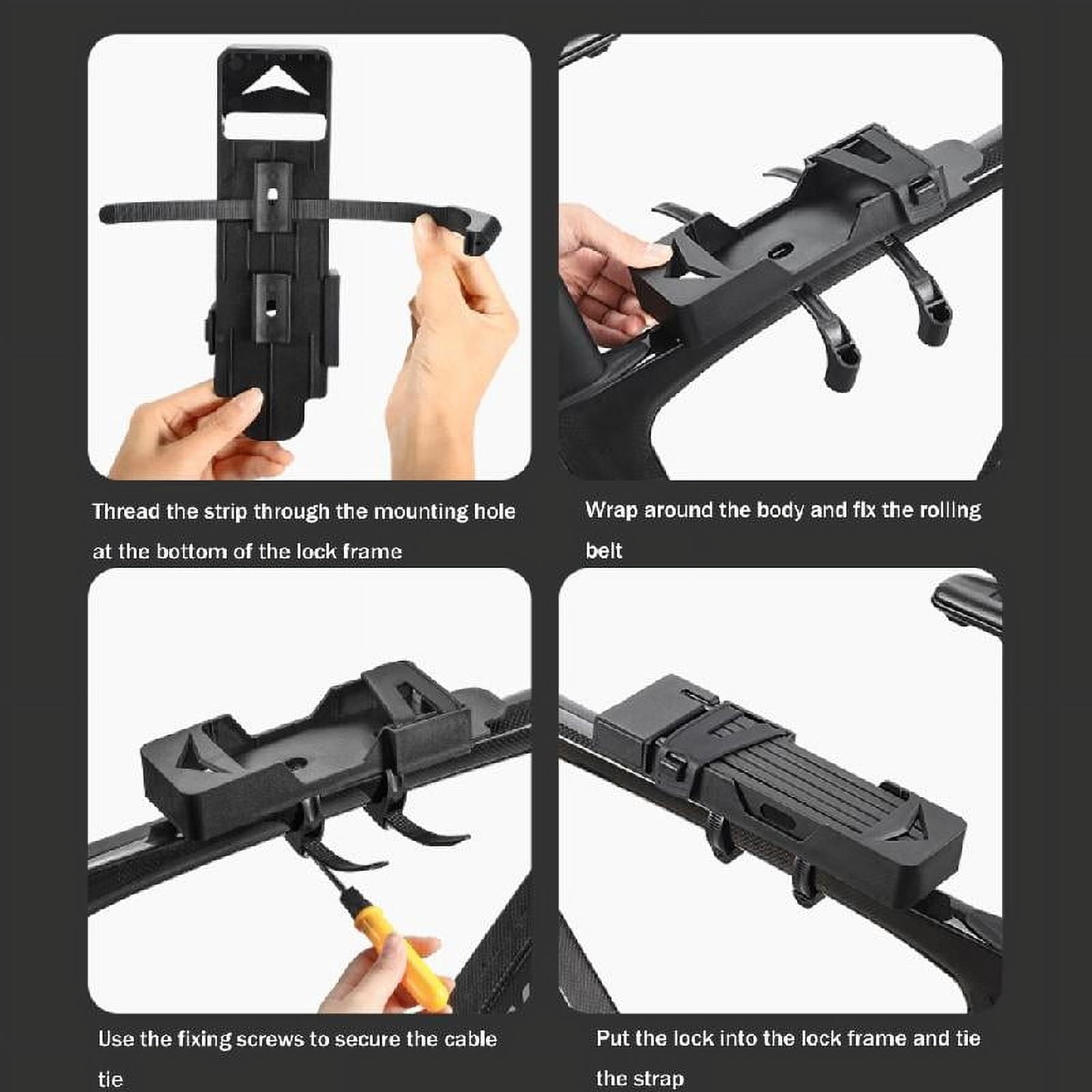 Zeiwohndc Bicycles Scooter Motorcycle Folding Lock with Key AntiTheft Cycling Lock