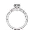 thumbnail image 3 of Ammo Jewel Marquise Cut Diamond Engagement Ring - 2.3 Ct Lab-Created Simulated Diamond with Hidden Halo & Split Shank Setting - 14K White Gold Plated Ring for Wedding or Special Occasion Gift, 3 of 3