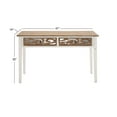 thumbnail image 4 of DecMode 32" x 47" Brown Wood Farmhouse Console Table, 4 of 9
