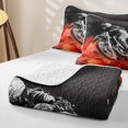 thumbnail image 4 of Castle Fairy Grunge Motocross Bike Twin Quilt Set,Intense Off-Road Graphic Twin Coverlet Set,Black Red, 4 of 7