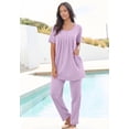 thumbnail image 6 of Roaman's Women's Plus Size Tall Plus Size Soft Knit Relaxed Pull-On Straight Leg Pant, 6 of 6