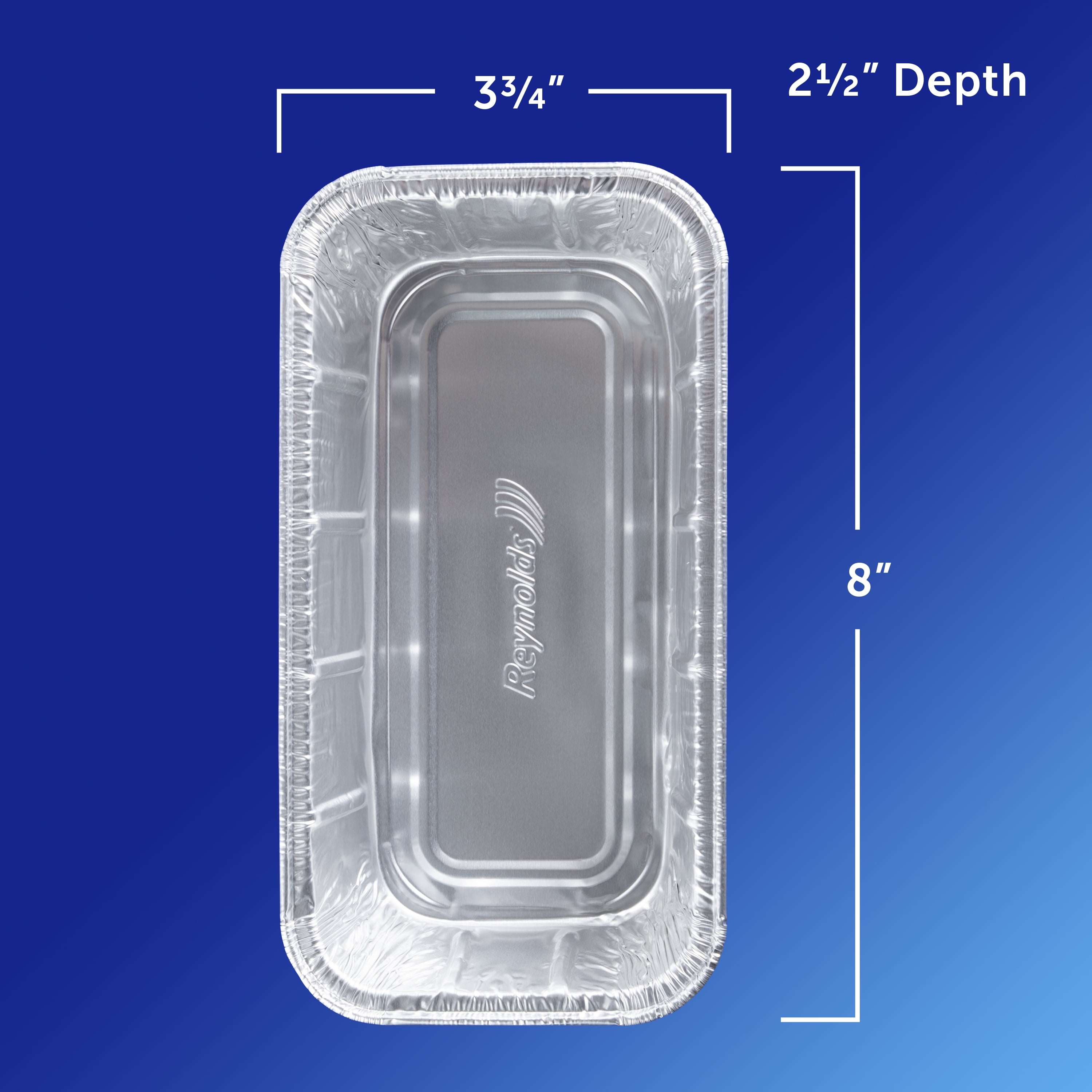Reynolds Kitchens Medium Size Loaf Pans with Lids, 8 x 4 Inch, 2 Count