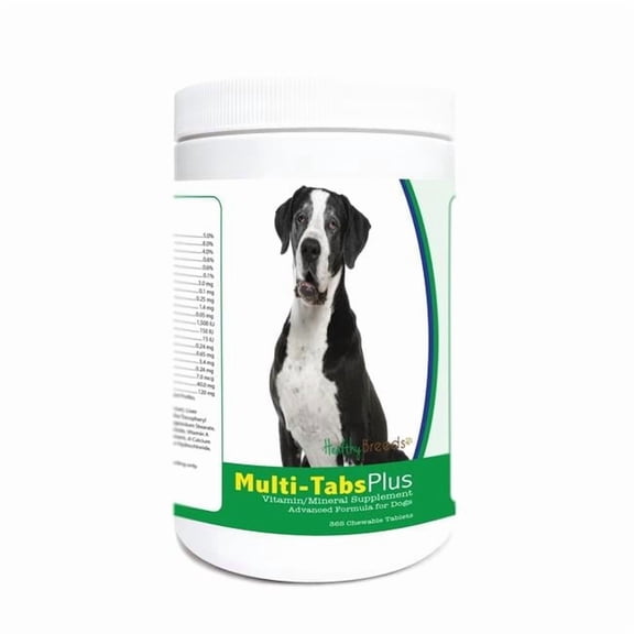 Healthy Breeds 840235173373 Great Dane Multi-Tabs Plus Chewable Tablets - 365 Count