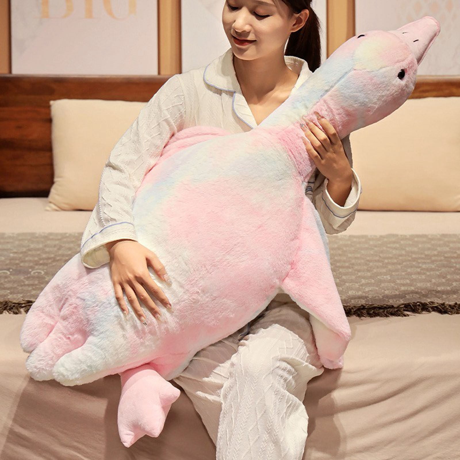 Sruoe Stuffed Animals, Easter Gifts for Kids, Goose Stuffed Animal, Large Stuffed Animal，Soft Goose Plush, Plush Toys Easter Gifts Toys Gifts Cute Pink Stuffed Animals, Plush Dolls Girls Boys