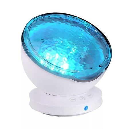 Ocean Wave Projector 12 LED Undersea Projector Lamp,7 Color Changing Music Player Night Light Projector for Kids Adults Bedroom Living Room (Best Led Projector In India)