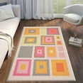 thumbnail image 5 of 5'x7' gertmenian printed indoor boho area rug - non slip, ultra thin, super strong, printed rug - home déc carpet mats non slip area rug farmhouse boho carpet boho classroom rug, 5 of 9