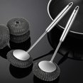 thumbnail image 5 of Brosse à Casserole en Acier Inoxydable avec Manche Long, Ensemble de Nettoyage, 5 of 5