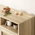 thumbnail image 4 of EcoSummer Rattan Sideboard Buffet Cabinet with 2 Doors & Shelves, Modern Accent Console Table for Dining Room, Kitchen, Living Room & Entryway, Large Storage Cabinet, 4 of 9