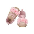 thumbnail image 4 of Gureui Toddler Infant Baby Girls Sandals, Casual Flower Patchwork Bandage Soft Sole Non-Slip Princess Flat Shoes, 4 of 7