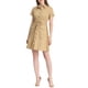 thumbnail image 5 of Vestido mini de mujer Inspire Chic con ajuste y vuelo, cuello, bolsillos y cintura elástica en color caqui claro, 5 of 8