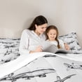 thumbnail image 5 of Homewish Grey Airplane Boy 3-Piece Full Size Comforter Sets,Transportation Theme Bedding Comforter Set,Aircraft Airplane Lightweight Bedding Sets,Super Cozy Room Decor, 5 of 8