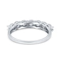 thumbnail image 3 of Art Deco Half Eternity Stackable Ring CZ 925 Sterling Silver Size 7, 3 of 6