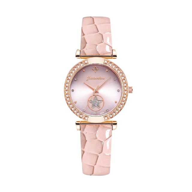 HBFAGFB Montre pour Femme Ronde Mode et Légère Montre Adaptée aux Vacances Sorties A