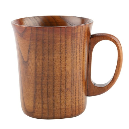 

Natural Wood Tea/Coffee/Beer Cup with Handle for Aesthetic Drinking Experience Handcrafted Wooden Mug
