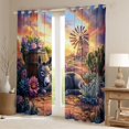 thumbnail image 2 of Erosebridal Donkey Foal Desert Sunset Print Blackout Curtains Set of 2 (52x84 Each), Southwestern Style Window Curtains for Kids Boys and Girls, 2 of 6