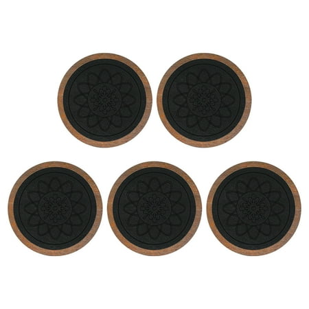 

uawhw Coasters 2/5Pcs Wood Coasters for Drinks Absorbent Non-Slip Coaster Set Protect Tabletop from Stains Scratches Easy to Clean Drink Mats for Home Office