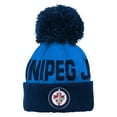 thumbnail image 1 of Kid's Winnipeg Jets NHL Jacquard Cuff Knit Pom Pom Toque, 1 of 2