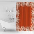 thumbnail image 4 of Extra Long Shower Curtain 72x84 Inch, Coastal Coral Shower Curtain Waterproof Bathroom Decor Orange White Ocean Marine Nautical Beach Fabric Bath Curtain Set Accessories with Hooks, 4 of 6