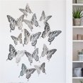 thumbnail image 3 of 12PCS 3D Metal Texture Hollow Butterfly Wall Sticker, 3 of 6