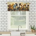 thumbnail image 3 of Cow Sunflower Valance Rod Pocket Window Curtain for Kitchen Retro Farm Animal Rustic Wood Board Privacy Window Valances for Living Room Kitchen 54 by 18 in, 1 Panel, 3 of 6