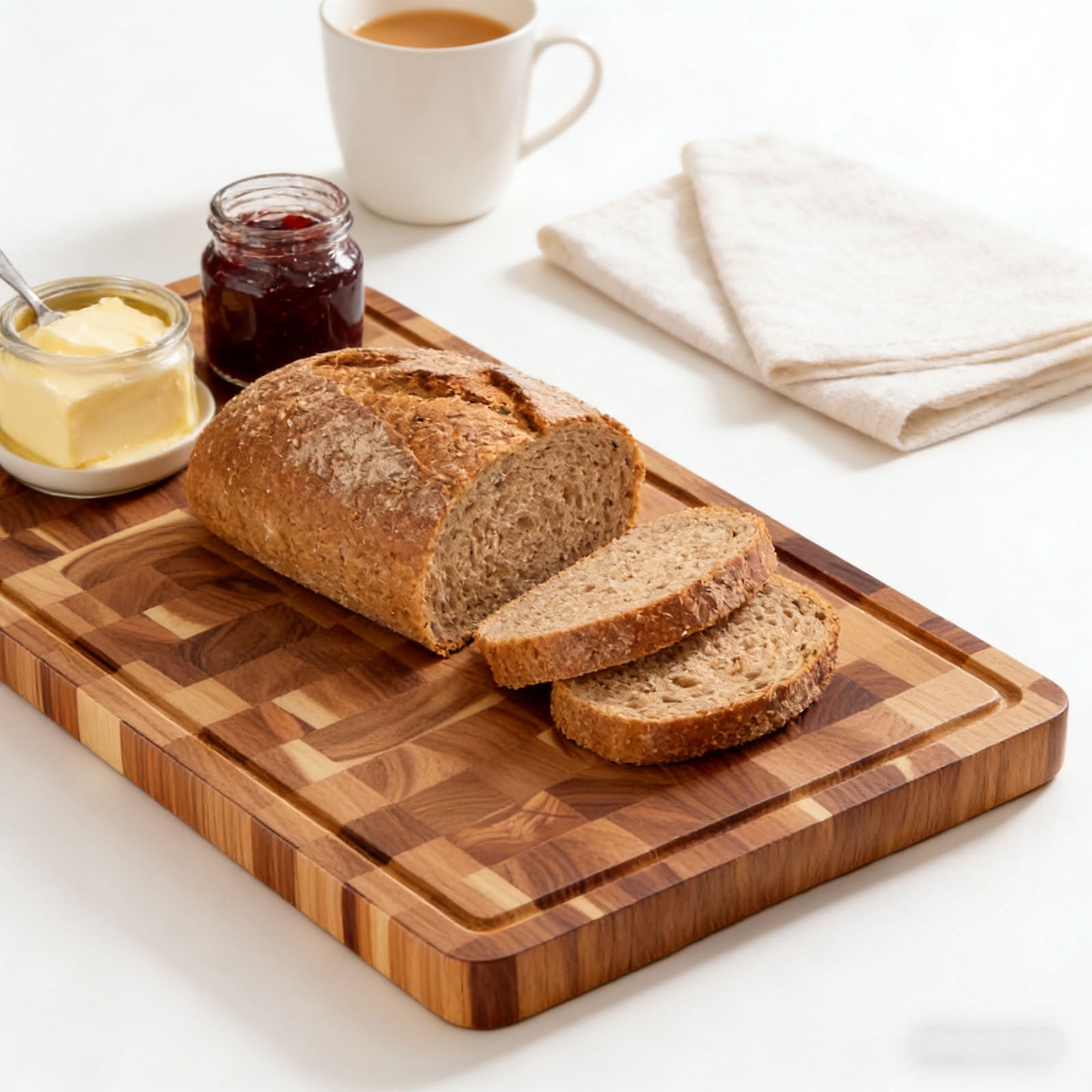 BUTOMKY Cutting Boards for Kitchen,Checkered Crack-Proof Solid Wood Chopping Block,Food-Grade Butcher Block for Kitchen Prep & Serving 7.87"x11.8"x0.78"