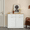 Double White, variant on Reliancer Tilt Out Trash Can Cabinet with Hideaway Drawer, 10 Gallon Kitchen Free Standing Storage Can Holder Garbage Recycling Cabinet for Kitchen, Black