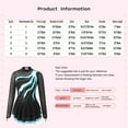 thumbnail image 7 of Zaldita Girls Kids Long Sleeve Mesh Splice Figure Skating Dress for Ballet Dance Gymnastics Leotard Competition Dancewear Royal Blue 12, 7 of 7